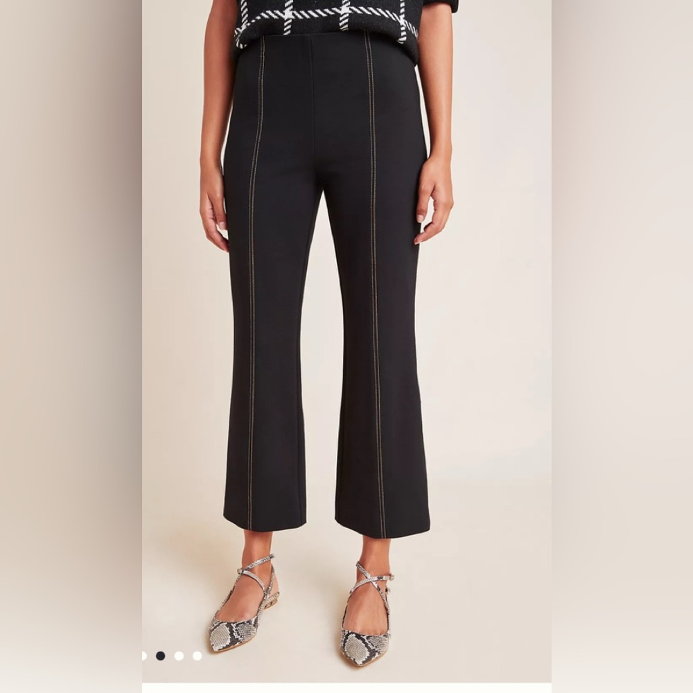 Anthropologie Black Boot Cut Flare Pants - Picture 2 of 6